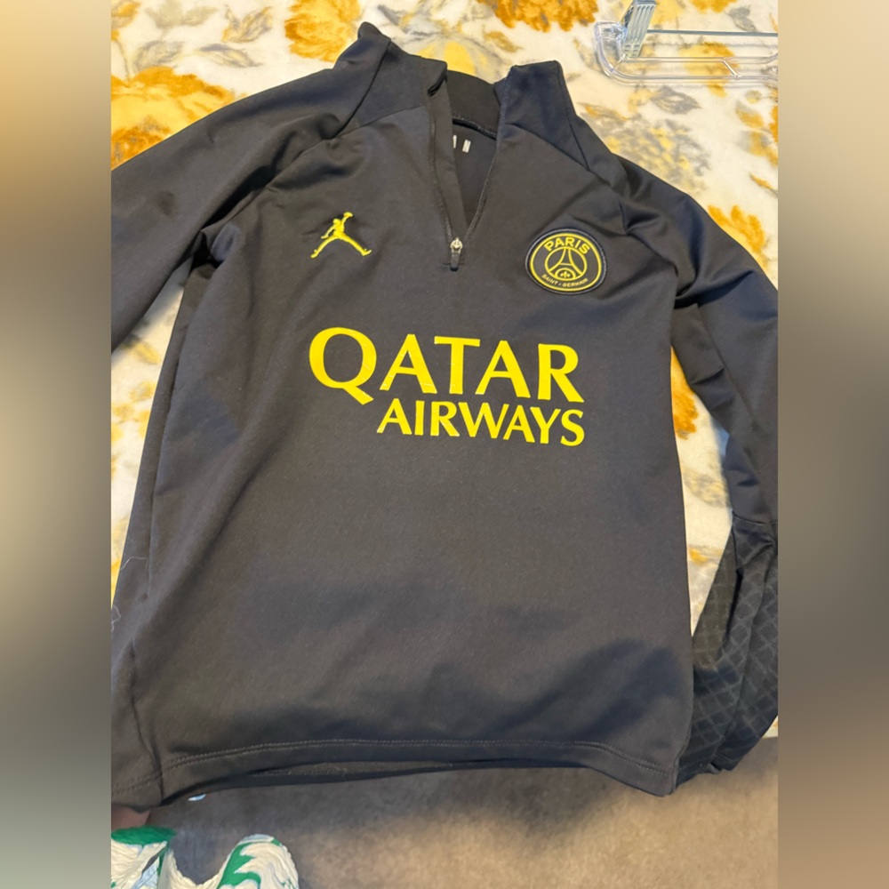 Jordan PSG Black and Yellow Hoodie